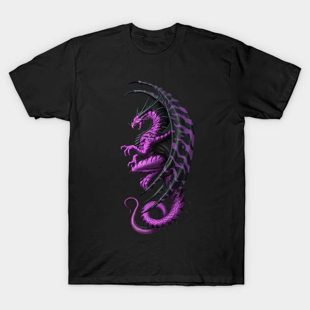 Master Dragon Purple T-Shirt by chriskar